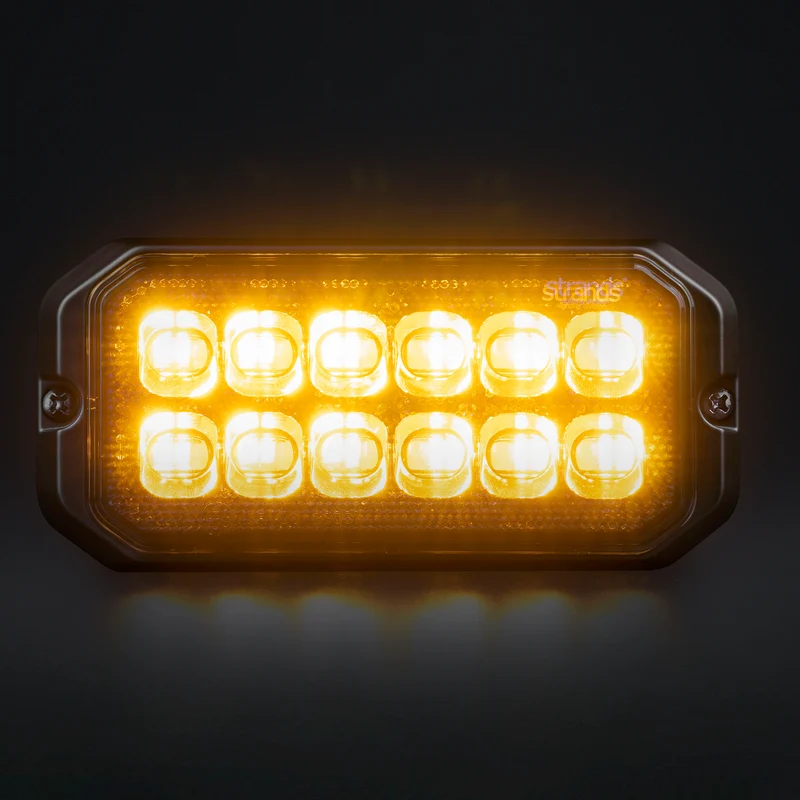 Strands Dark Knight Duo Strobe Warning 12 LED Light / Ambra e Bianco