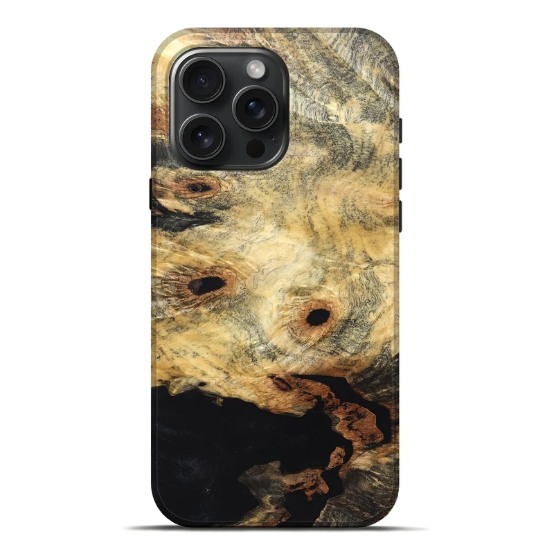 iPhone 16 Pro Max Wood Live Edge Phone Case - Kristin (Solid Wood, 830274)