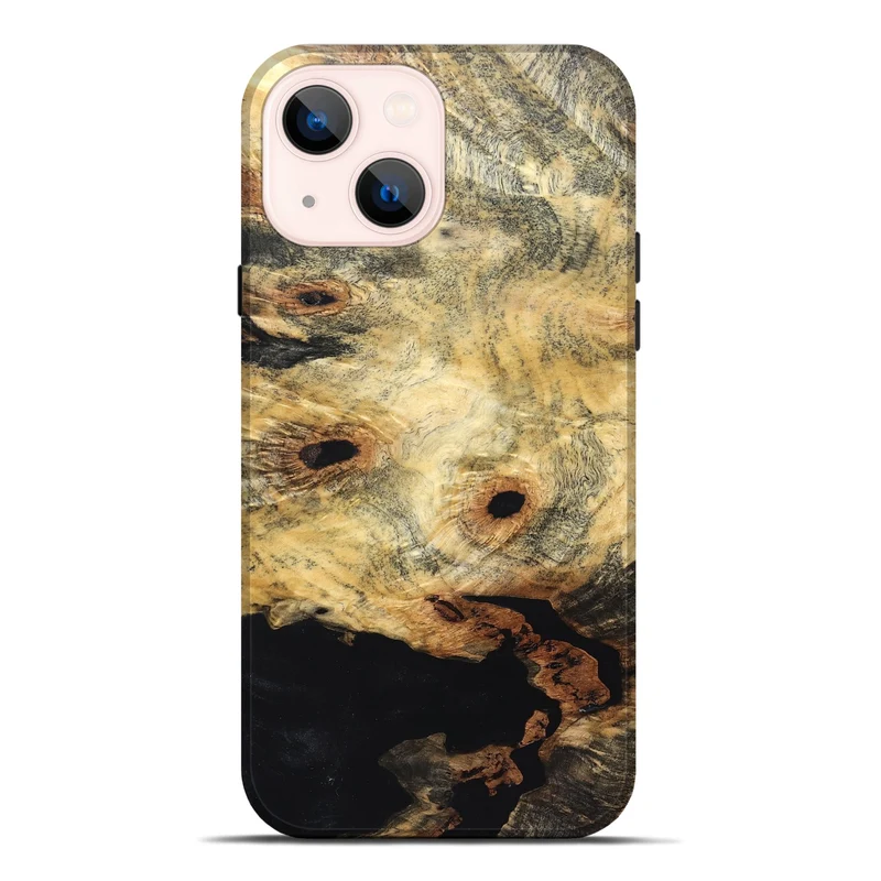 iPhone 14 Plus Wood Live Edge Phone Case - Kristin (Solid Wood, 830274)