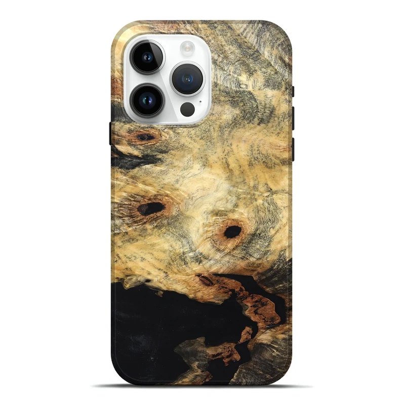 iPhone 15 Pro Max Wood Live Edge Phone Case - Kristin (Solid Wood, 830274)