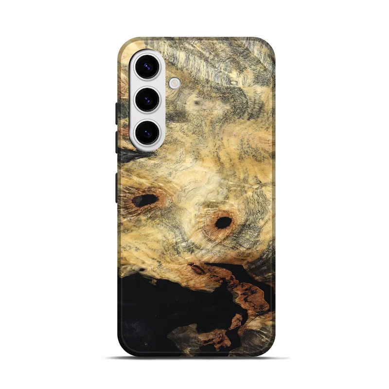 Galaxy S25 Wood Live Edge Phone Case - Kristin (Solid Wood, 830274)