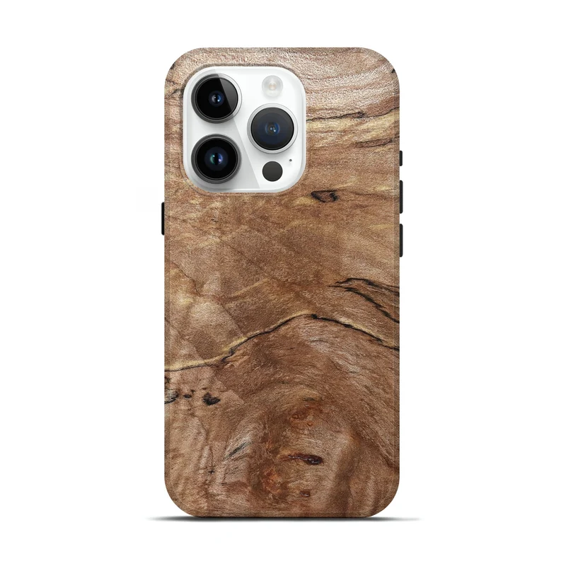 iPhone 15 Pro Wood Live Edge Phone Case - Tobias (Solid Wood, 830269)