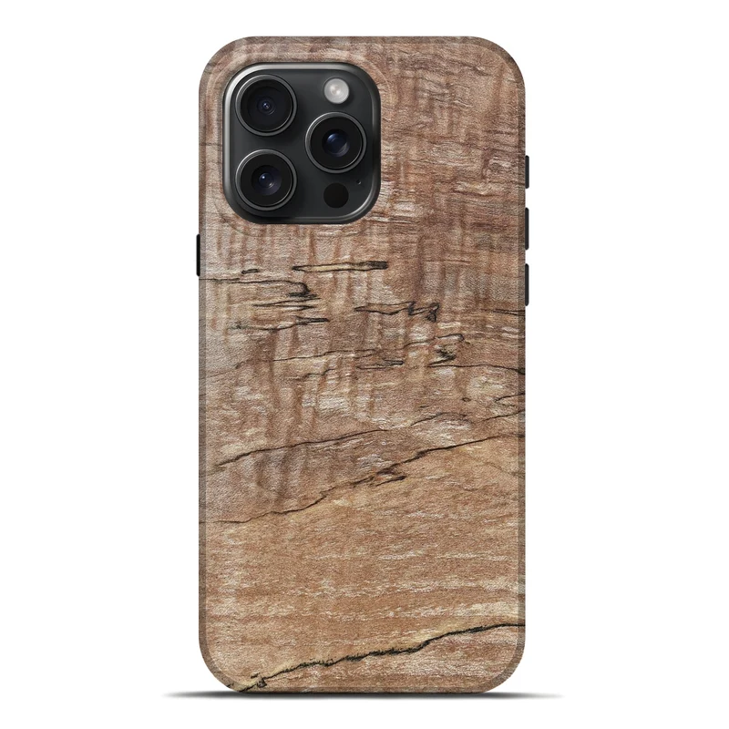 iPhone 16 Pro Max Wood Live Edge Phone Case - Kelsi (Solid Wood, 830261)