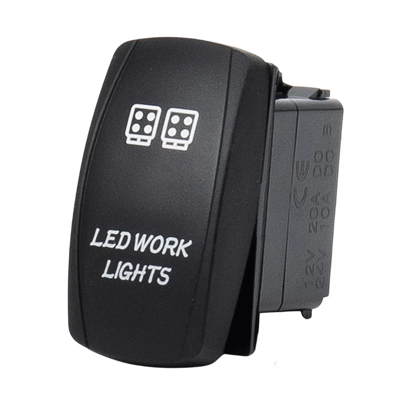 Interruttore a bilanciere rettangolare ON-OFF con LED / Luci di lavoro