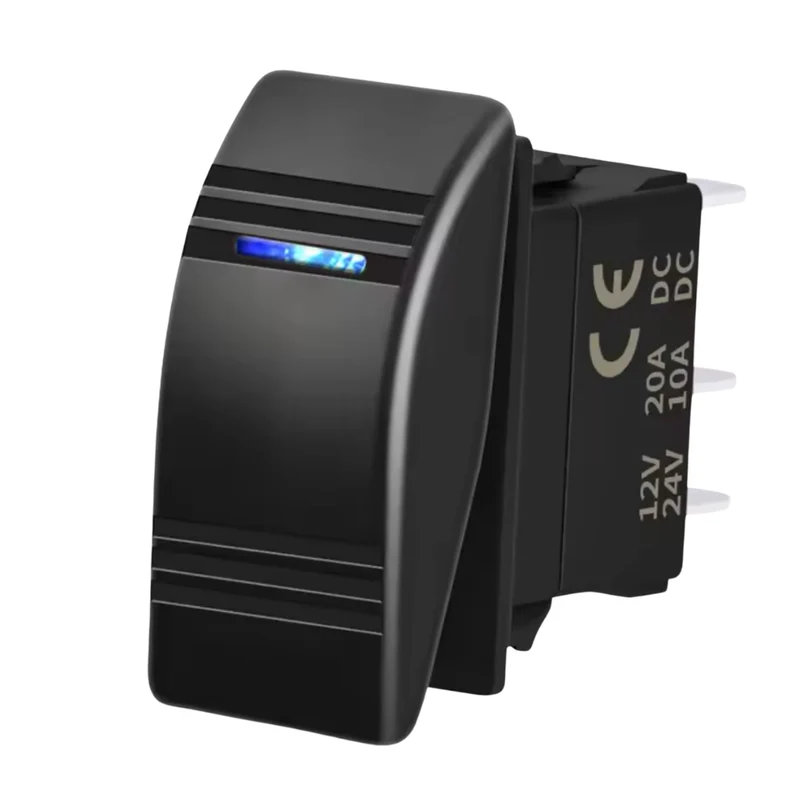 Interruttore a bilanciere rettangolare ON-OFF con LED