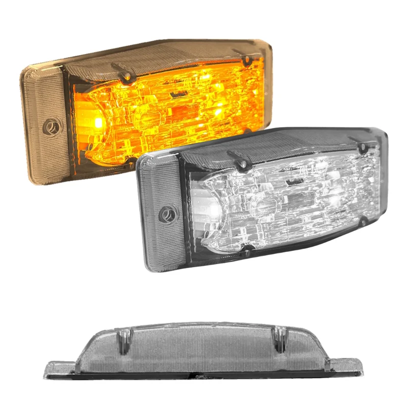 Lampada LED sottile a doppio bruciatore / Bicolore con lente trasparente