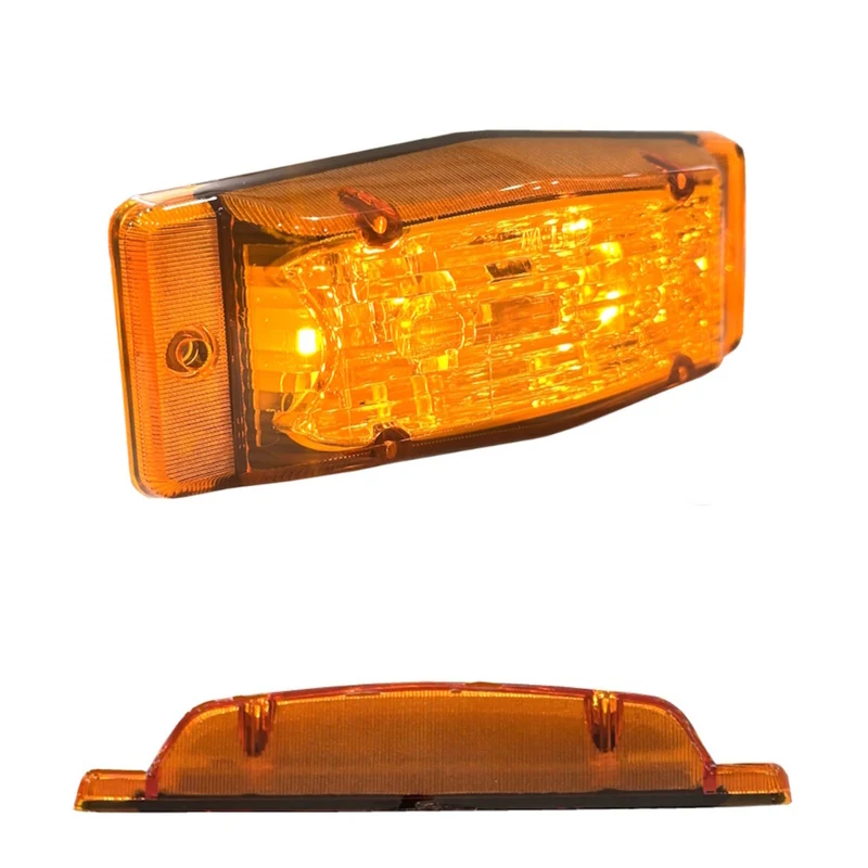 Lampada LED a doppio bruciatore sottile con lente ambrata