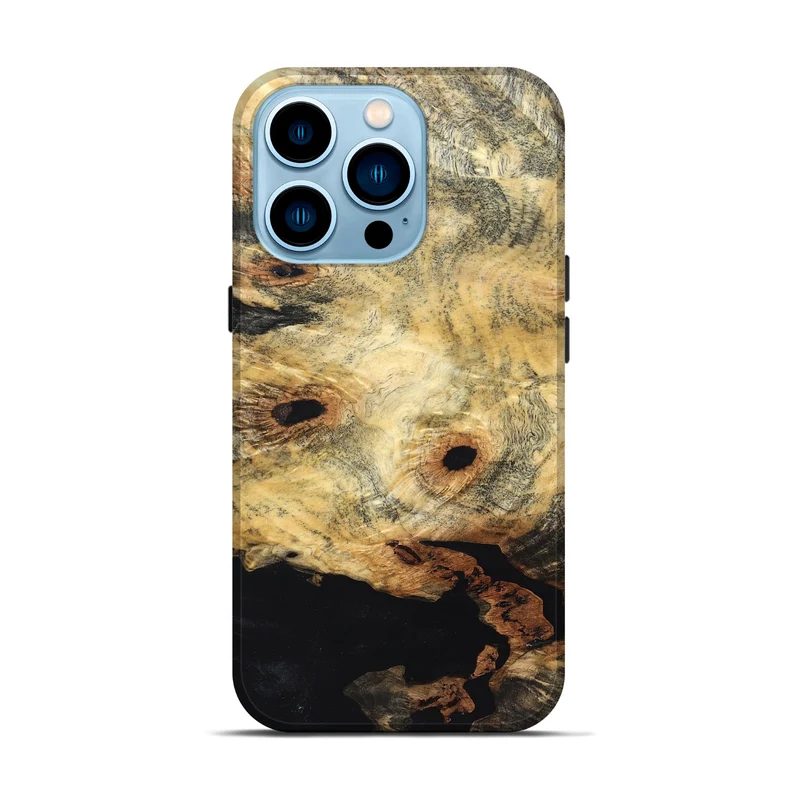 iPhone 14 Pro Wood Live Edge Phone Case - Kristin (Solid Wood, 830274)