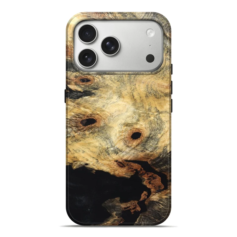 iPhone 17 Pro Max Wood Live Edge Phone Case - Kristin (Solid Wood, 830274)
