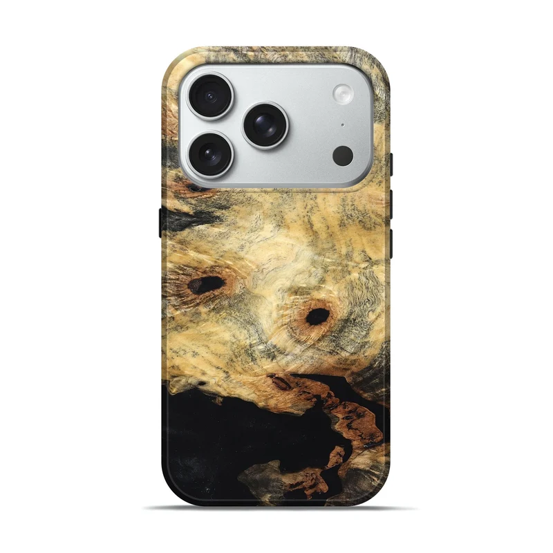 iPhone 18 Pro Wood Live Edge Phone Case - Kristin (Solid Wood, 830274)