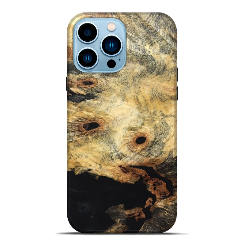 iPhone 14 Pro Max Wood Live Edge Phone Case - Kristin (Solid Wood, 830274)