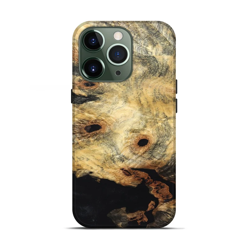 iPhone 13 Pro Wood Live Edge Phone Case - Kristin (Solid Wood, 830274)