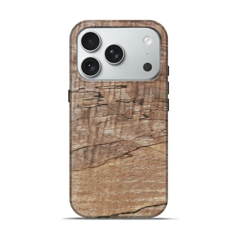 iPhone 18 Pro Wood Live Edge Phone Case - Kelsi (Solid Wood, 830261)