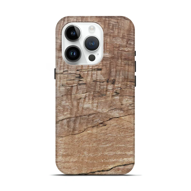 iPhone 15 Pro Wood Live Edge Phone Case - Kelsi (Solid Wood, 830261)