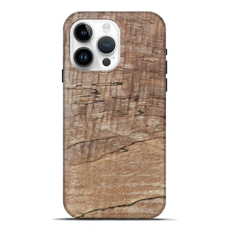 iPhone 15 Pro Max Wood Live Edge Phone Case - Kelsi (Solid Wood, 830261)