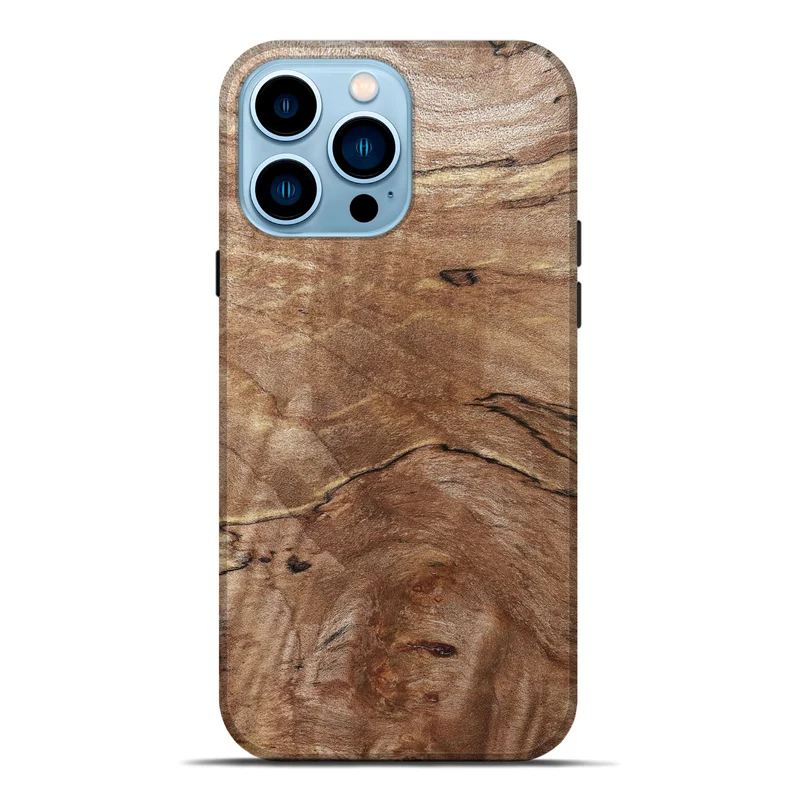 iPhone 14 Pro Max Wood Live Edge Phone Case - Tobias (Solid Wood, 830269)