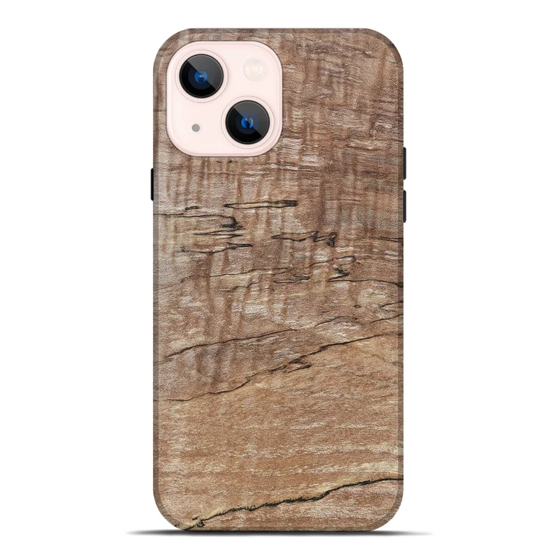 iPhone 14 Plus Wood Live Edge Phone Case - Kelsi (Solid Wood, 830261)