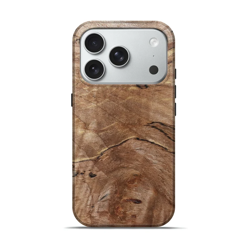 iPhone 18 Pro Wood Live Edge Phone Case - Tobias (Solid Wood, 830269)
