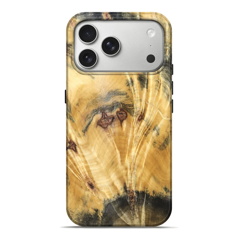 iPhone 17 Pro Max Wood Live Edge Phone Case - Lupe (Solid Wood, 830266)