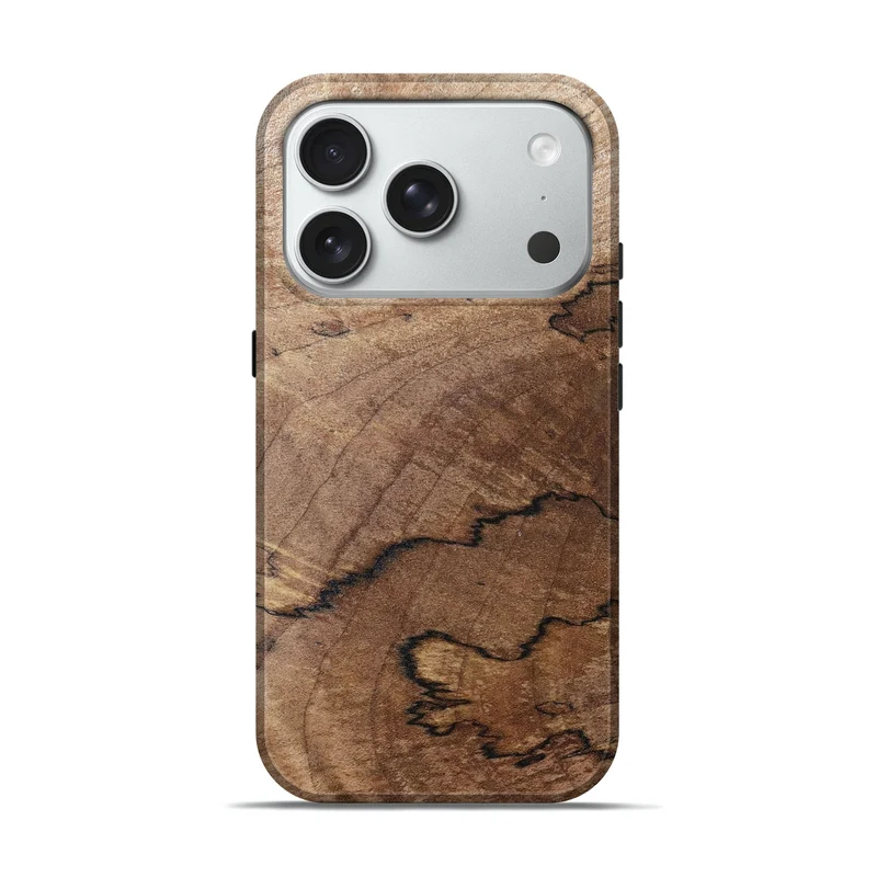 iPhone 18 Pro Wood Live Edge Phone Case - Evans (Solid Wood, 830270)