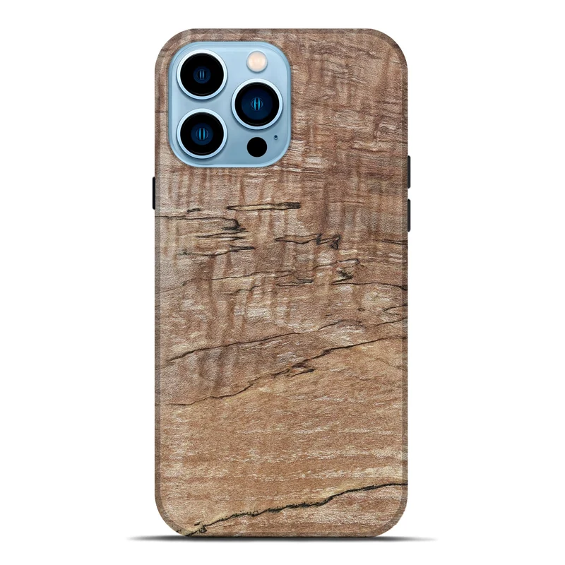 iPhone 14 Pro Max Wood Live Edge Phone Case - Kelsi (Solid Wood, 830261)