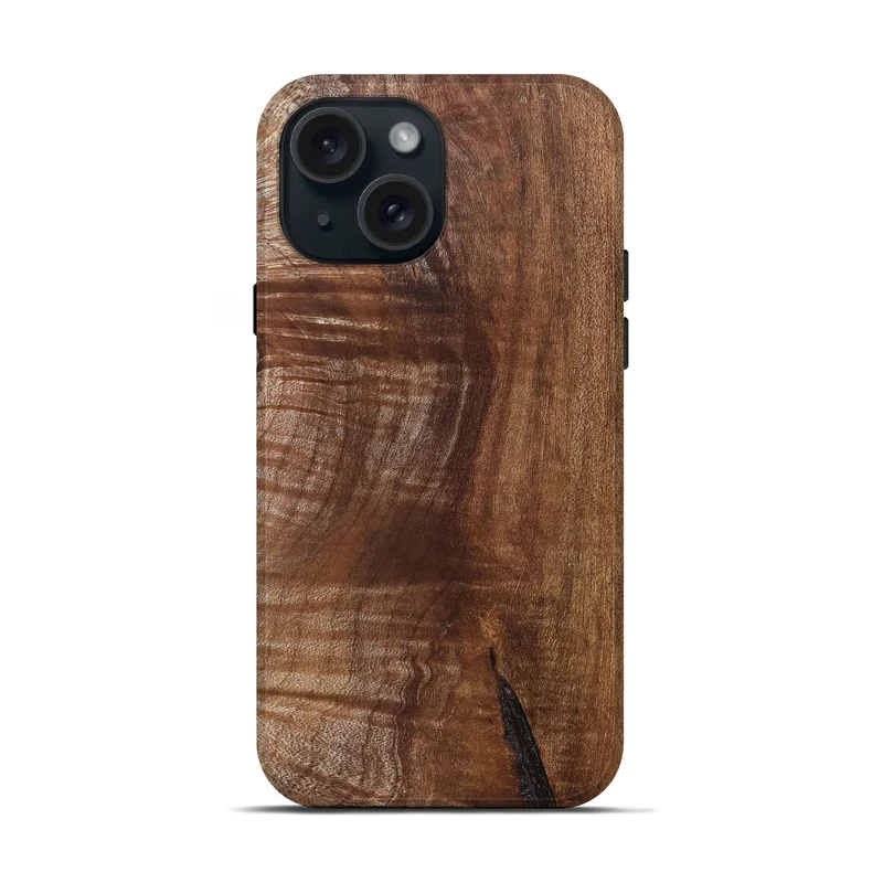 iPhone 15 Wood Live Edge Phone Case - Amiri (Solid Wood, 830265)