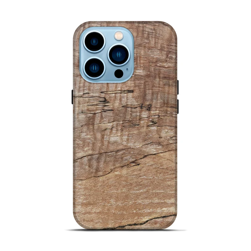 iPhone 14 Pro Wood Live Edge Phone Case - Kelsi (Solid Wood, 830261)