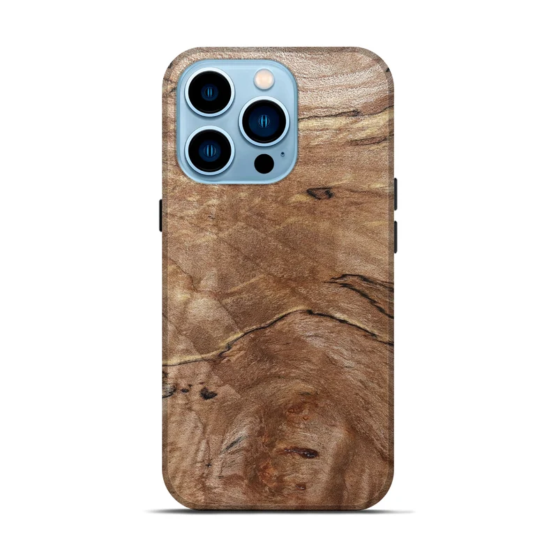 iPhone 14 Pro Wood Live Edge Phone Case - Tobias (Solid Wood, 830269)