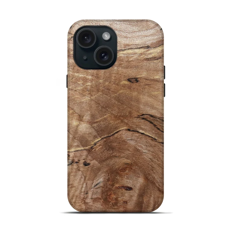 iPhone 15 Wood Live Edge Phone Case - Tobias (Solid Wood, 830269)