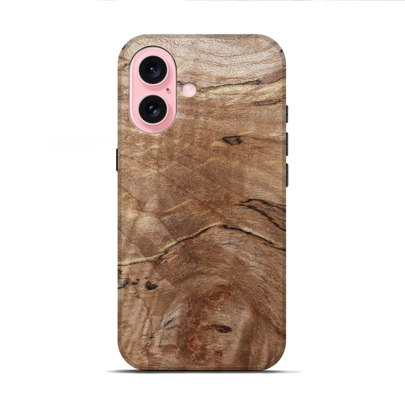 iPhone 16 Wood Live Edge Phone Case - Tobias (Solid Wood, 830269)