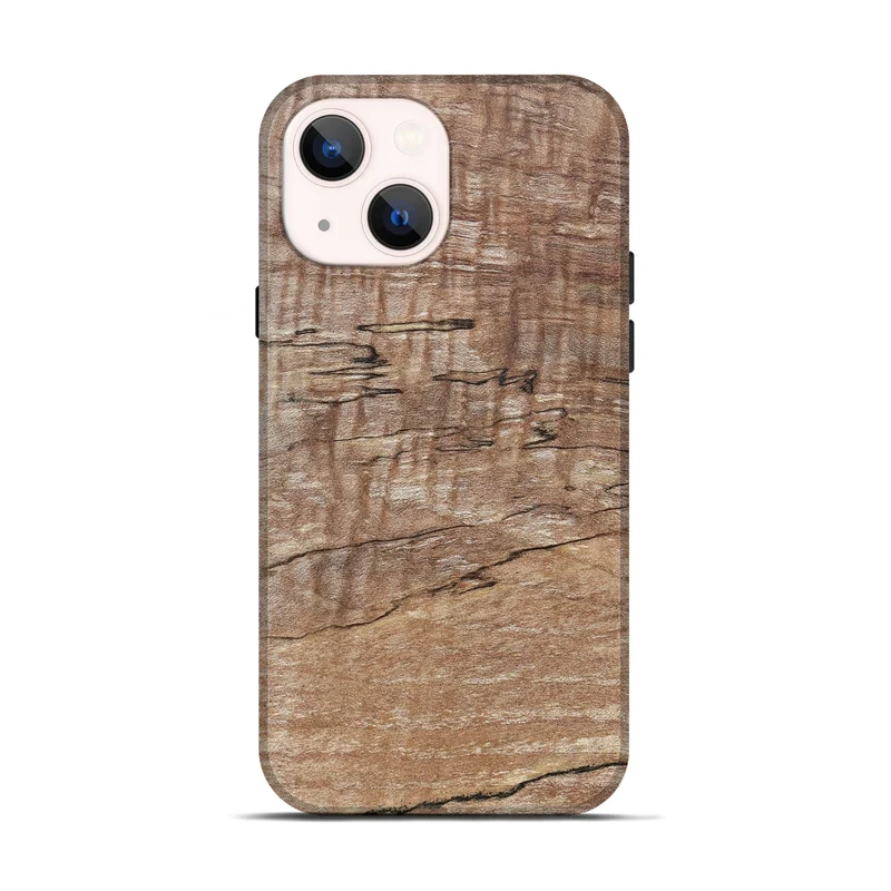 iPhone 14 Wood Live Edge Phone Case - Kelsi (Solid Wood, 830261)