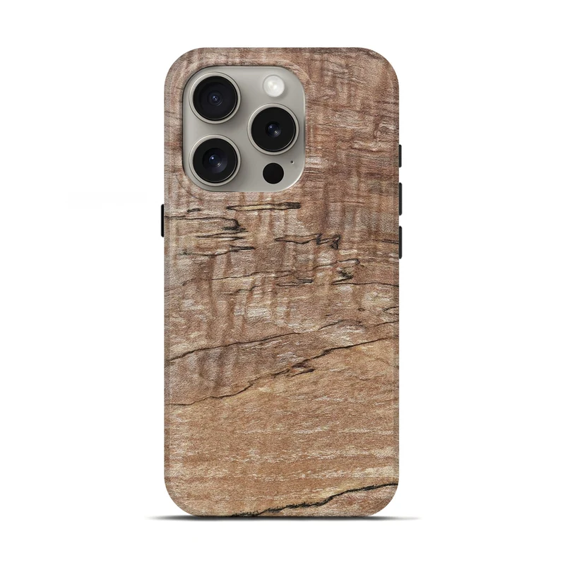 iPhone 16 Pro Wood Live Edge Phone Case - Kelsi (Solid Wood, 830261)