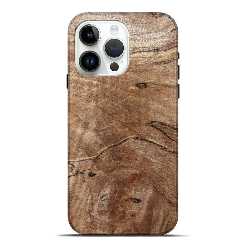 iPhone 15 Pro Max Wood Live Edge Phone Case - Tobias (Solid Wood, 830269)
