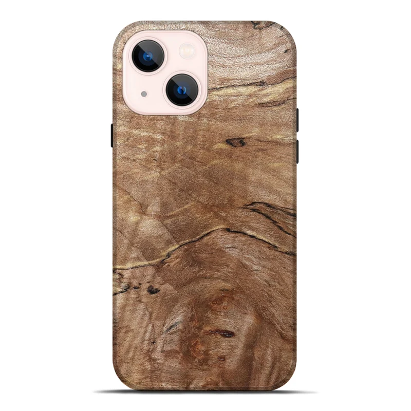 iPhone 14 Plus Wood Live Edge Phone Case - Tobias (Solid Wood, 830269)