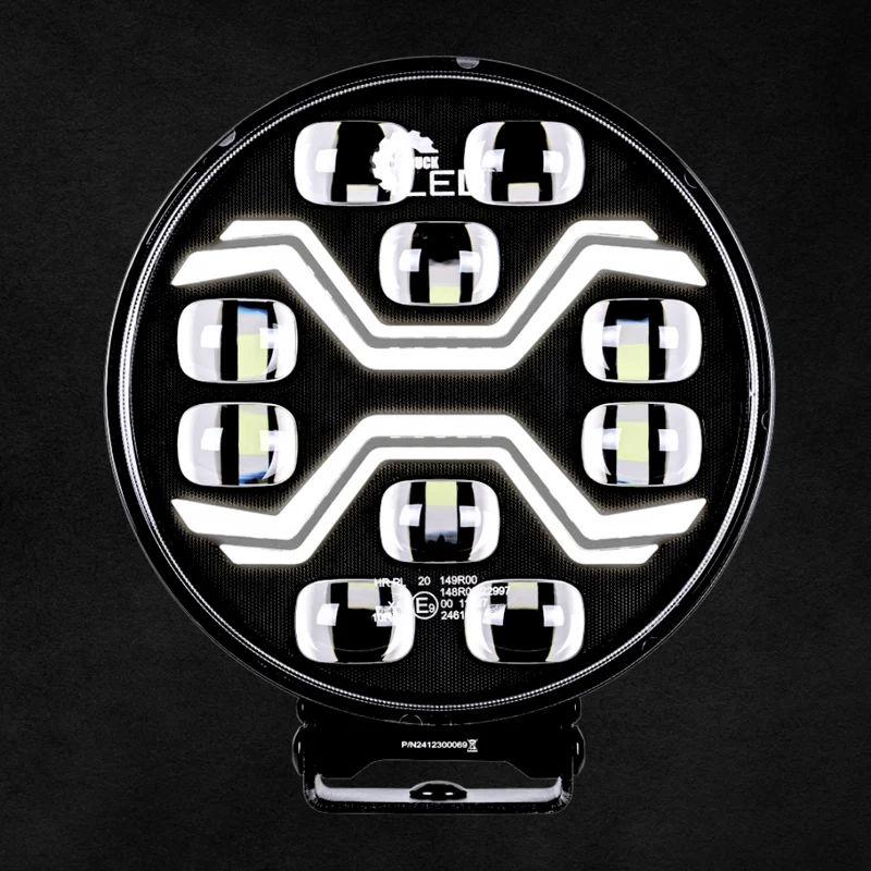 Faretto LED Spider Toxic con luce diurna bianca e stroboscopio / 9"