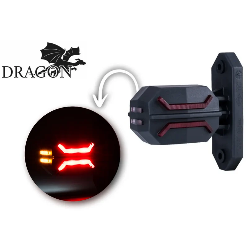 Lampade di segnalazione a stelo con contorno di drago / corte