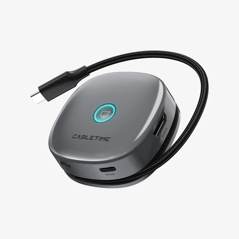 7-in-1 Magnetic USB-C Hub with 4K 60Hz HDMI & Dual Card Reader