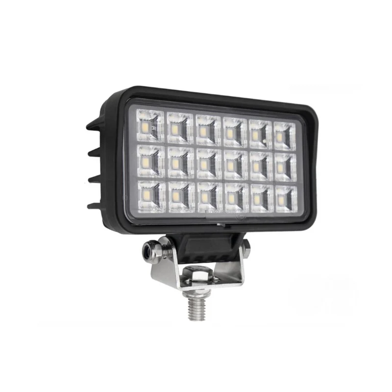 Lampada da lavoro a LED rettangolare con staffa in acciaio inox / 18W