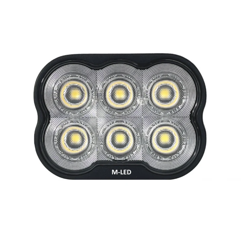 Lampada da lavoro a LED rettangolare con staffa in acciaio inox / 6xLED / 30W