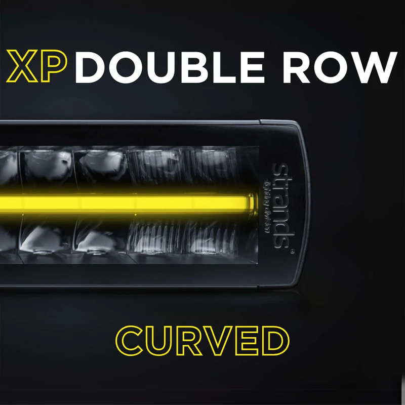 Barre luminose curve a doppia fila Strands Siberia XP con luce di posizione gialla/bianca