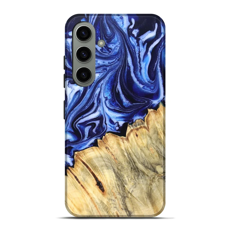 Galaxy S24 Plus Wood Live Edge Phone Case - Coy (Blue, 830256)
