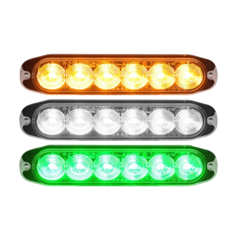 Luce stroboscopica a LED combinata / verde, bianco e ambra
