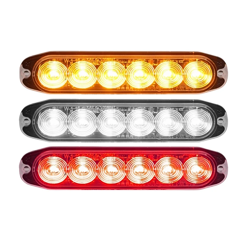 Luce stroboscopica a LED combinata / rossa, bianca e ambra