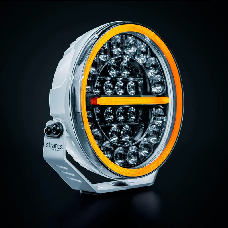 Faro anteriore Strands Firefly PRO con strobo / 9" bianco