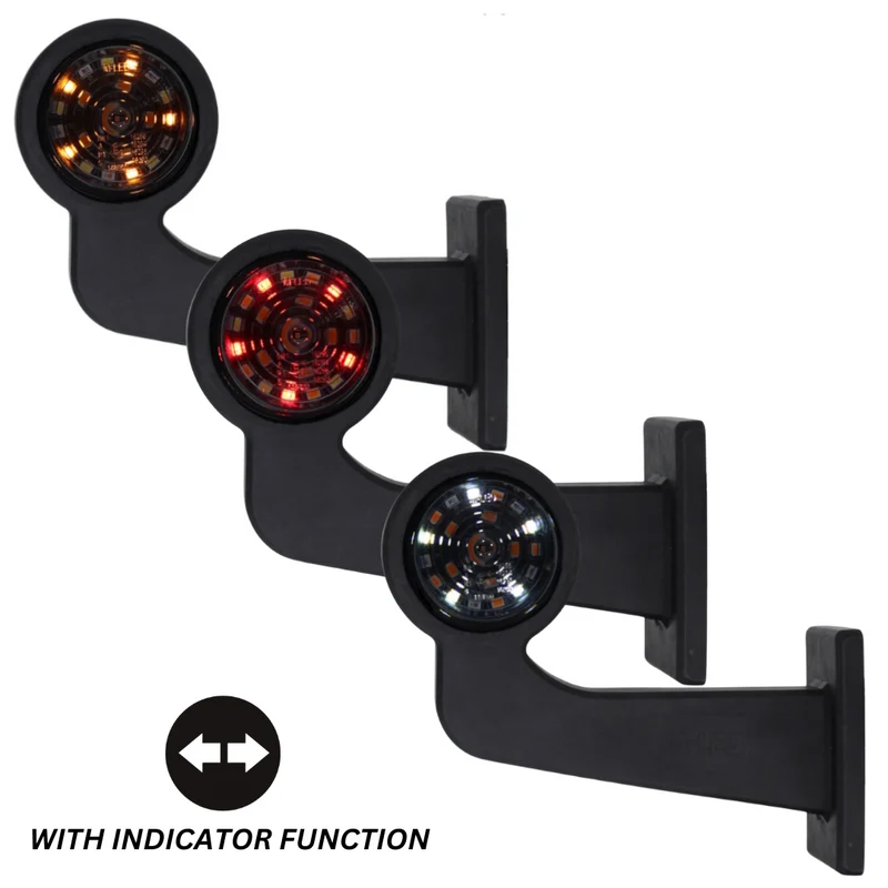 Luce di segnalazione a LED danese lunga affumicata / tricolore con funzione di indicatore