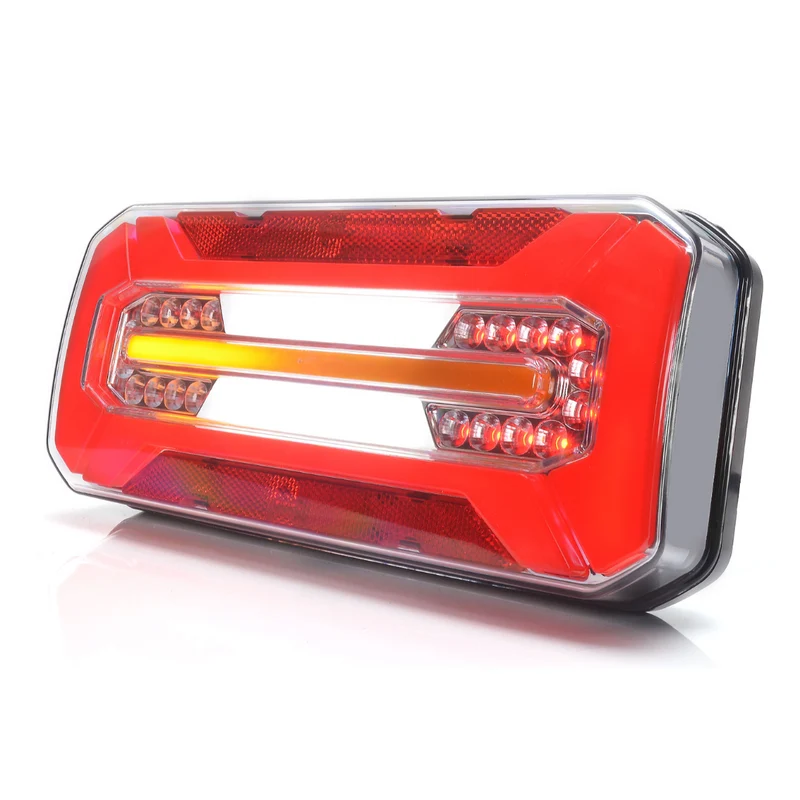 WAS W185DD S2 Grande luce al neon rettangolare per rimorchio con indicatore dinamico / 12"