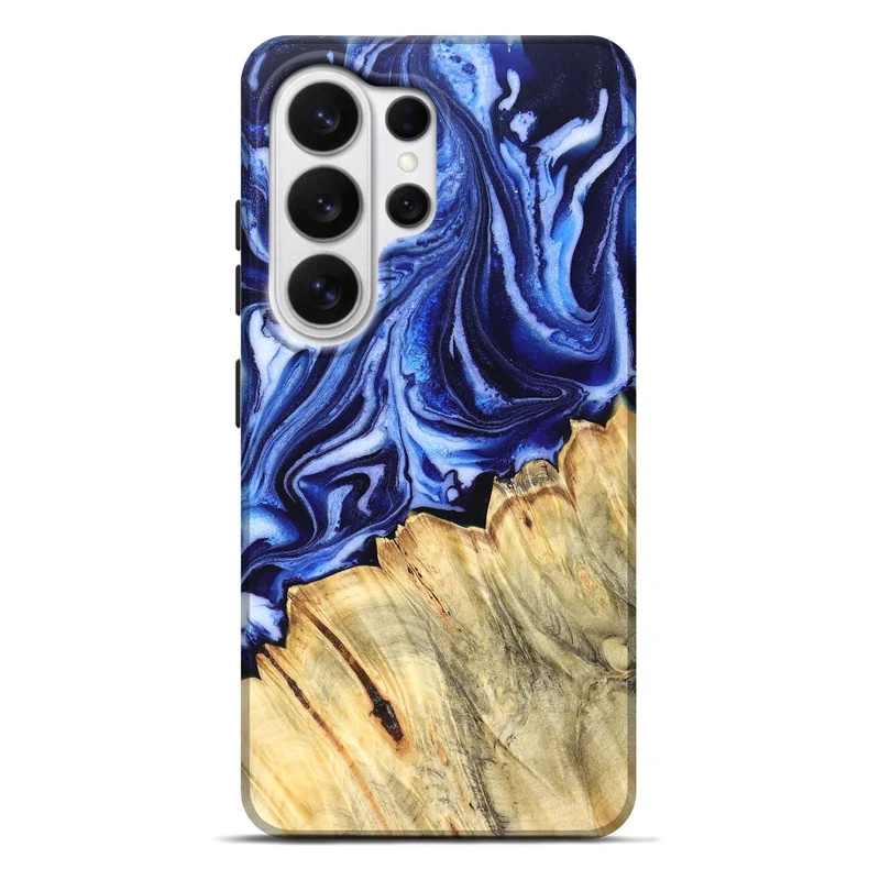 Galaxy S26 Ultra Wood Live Edge Phone Case - Coy (Blue, 830256)