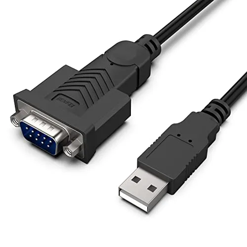 BENFEI USB to Serial Adapter,6 Feet USB to RS-232 Male (9-pin) DB9 Serial Cable, Prolific Chipset, Windows 11/10/8.1/8/7, Mac OS X 10.6 and Above（Not VGA） Female Screw