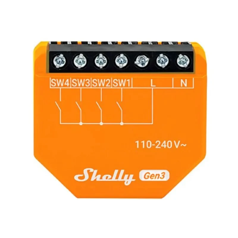 Shelly Plus I4 Gen3 - Controller Smart 4 Ingressi