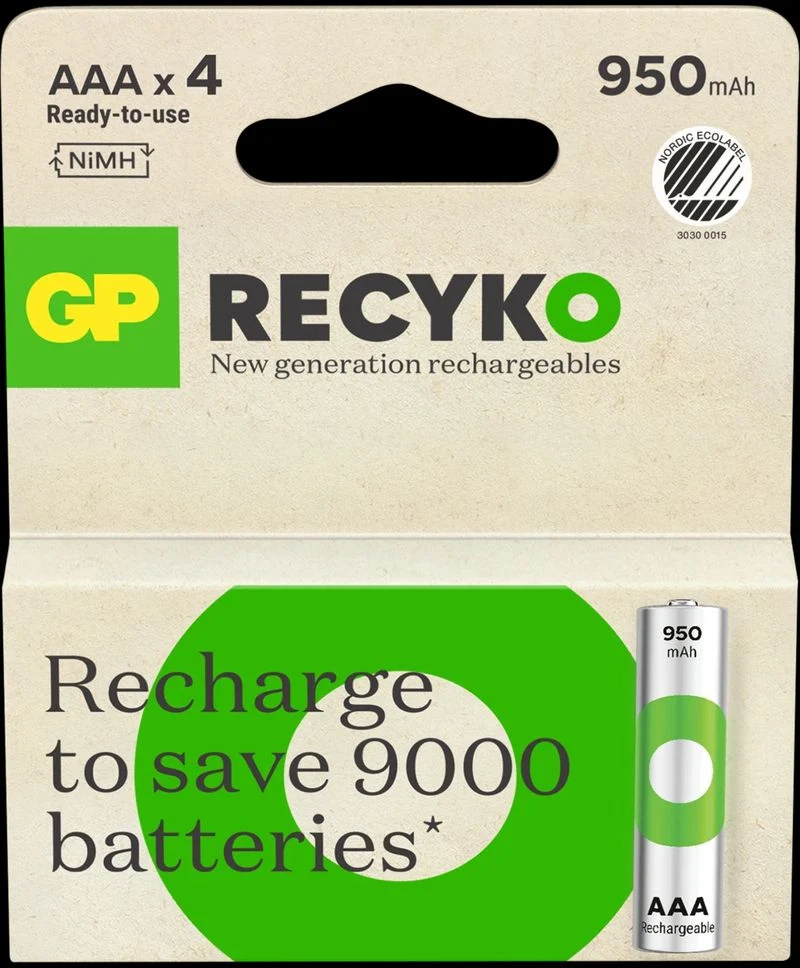 GP RECYKO 4 Ministilo ricaricabili AAA